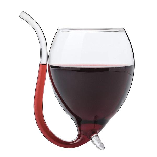 Wine Glass with Built-in Straw | Stornfield