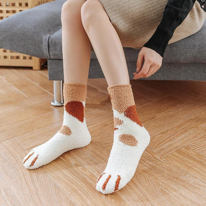 Winter Cat Claws Warm Sleep Floor Socks | Stornfield
