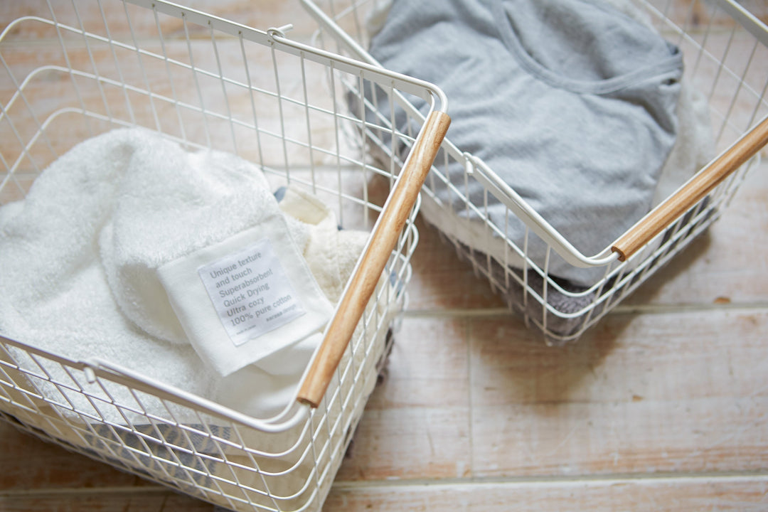 Stornfield | Wire basket - Two sizes - Steel + Wood