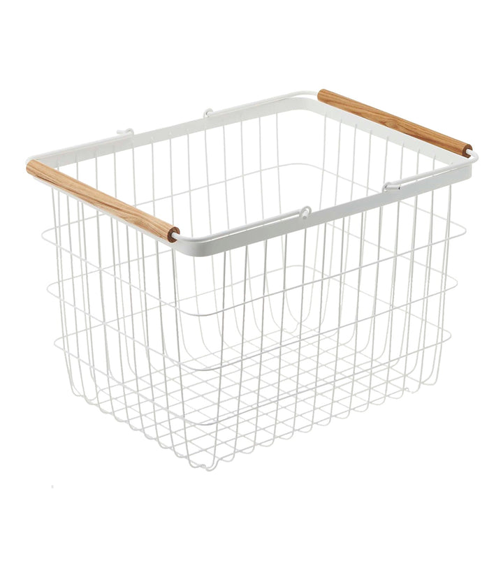 Stornfield | Wire basket - Two sizes - Steel + Wood