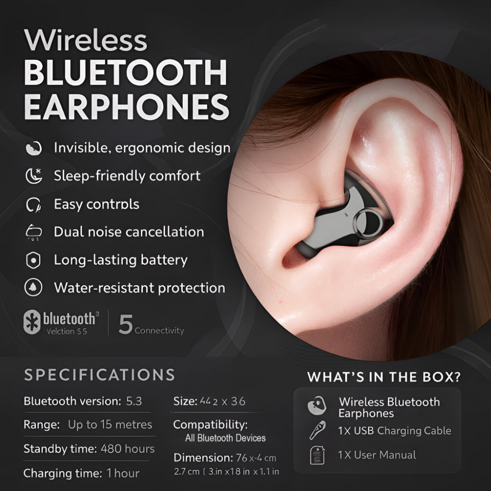 Stornfield | Wireless Bluetooth Earphones with Noise Cancelling Earbuds In Ear