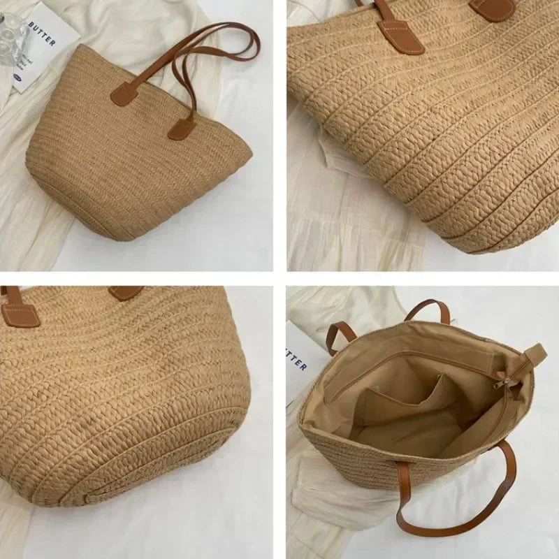 Stornfield | Women's Shoulder Bag – Woven Design – Practical and Spacious – Versatile Carrying Options – Wall Clock