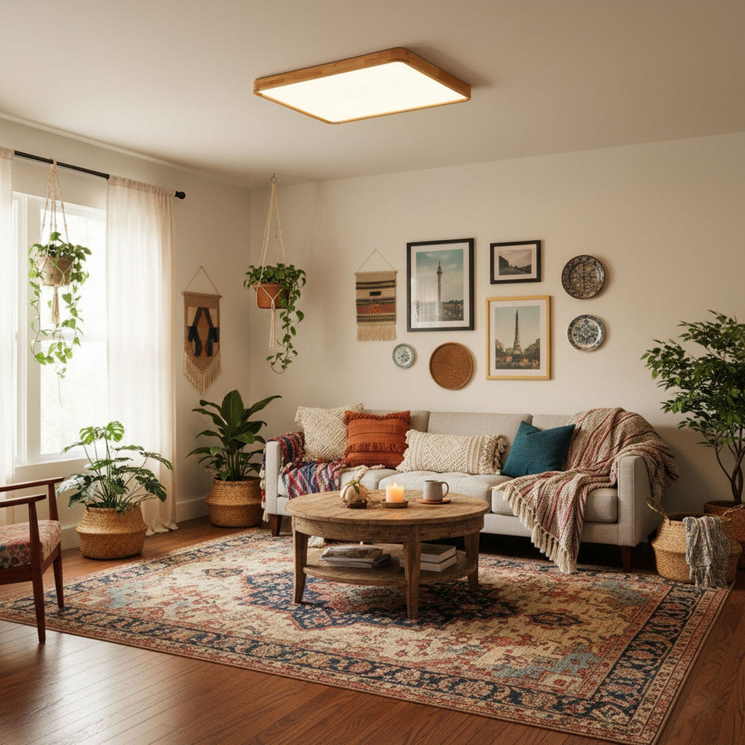 Wooden Flush Mount Ceiling Light | Stornfield