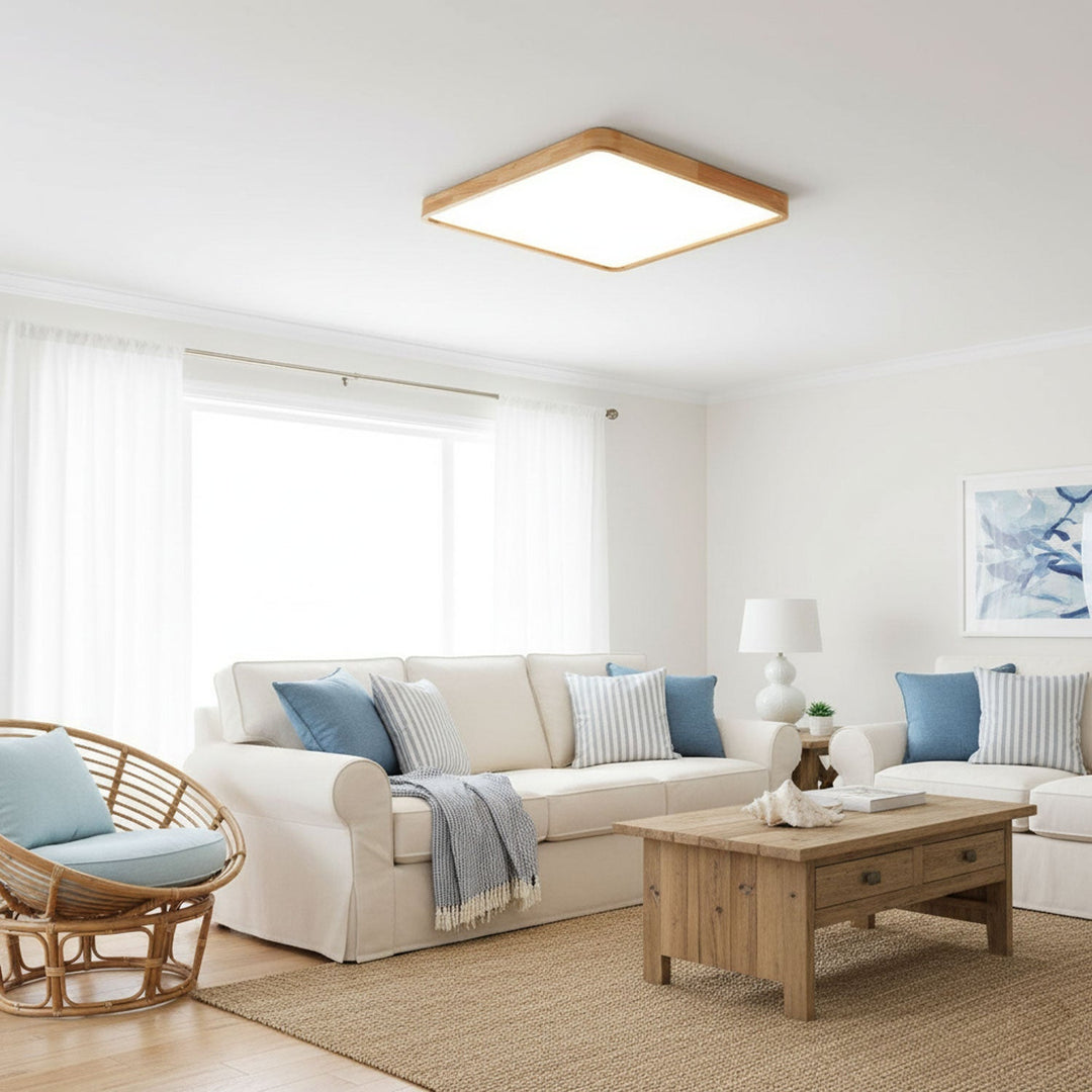 Wooden Flush Mount Ceiling Light | Stornfield