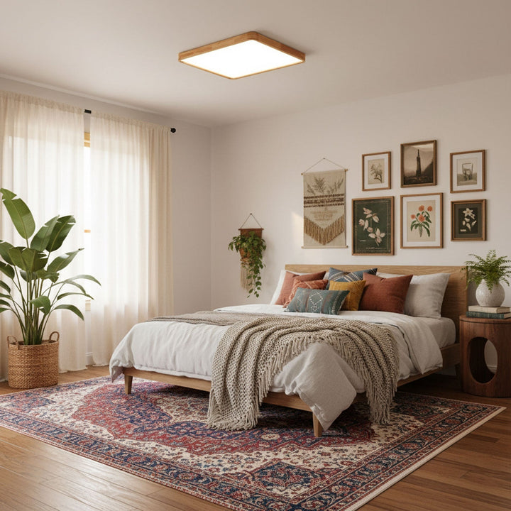 Wooden Flush Mount Ceiling Light | Stornfield