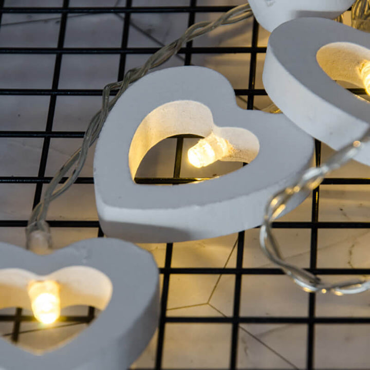 Stornfield | Wooden Heart String Lights