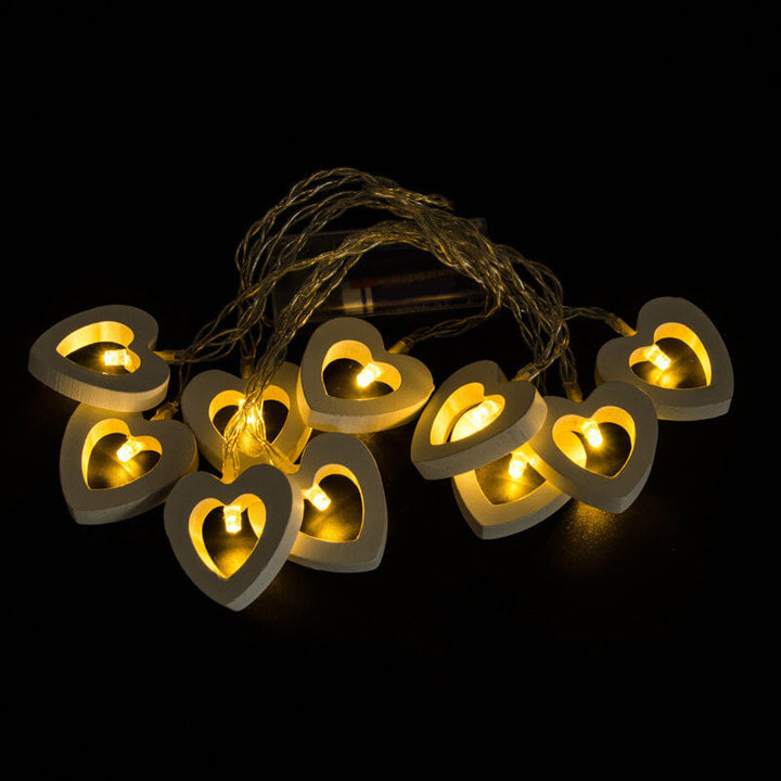 Stornfield | Wooden Heart String Lights