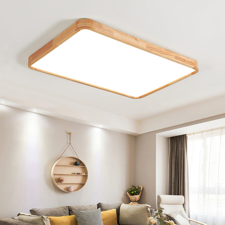 Wooden Flush Mount Ceiling Light | Stornfield