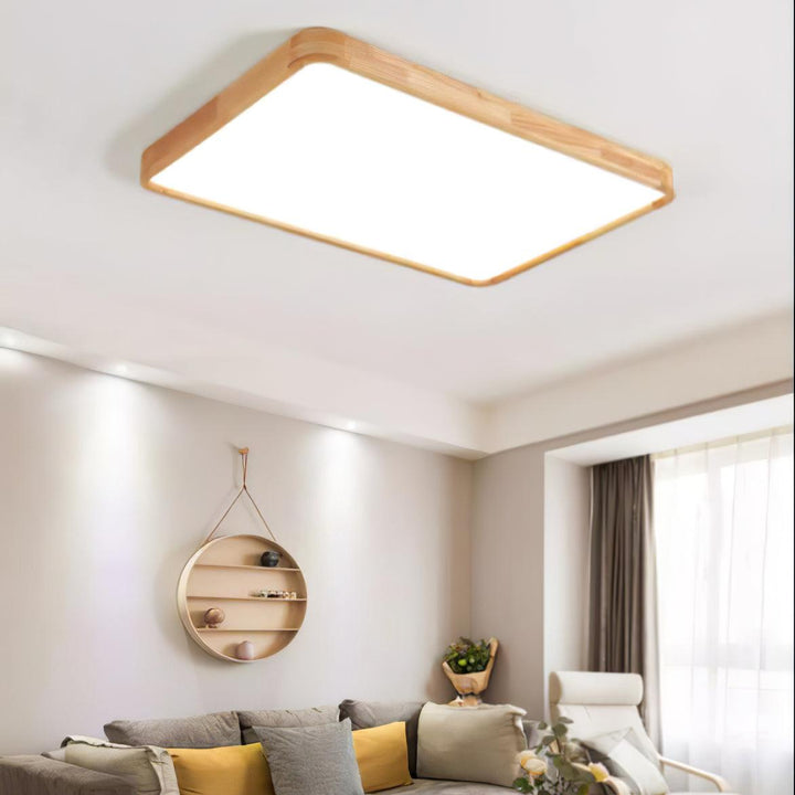 Wooden Flush Mount Ceiling Light | Stornfield