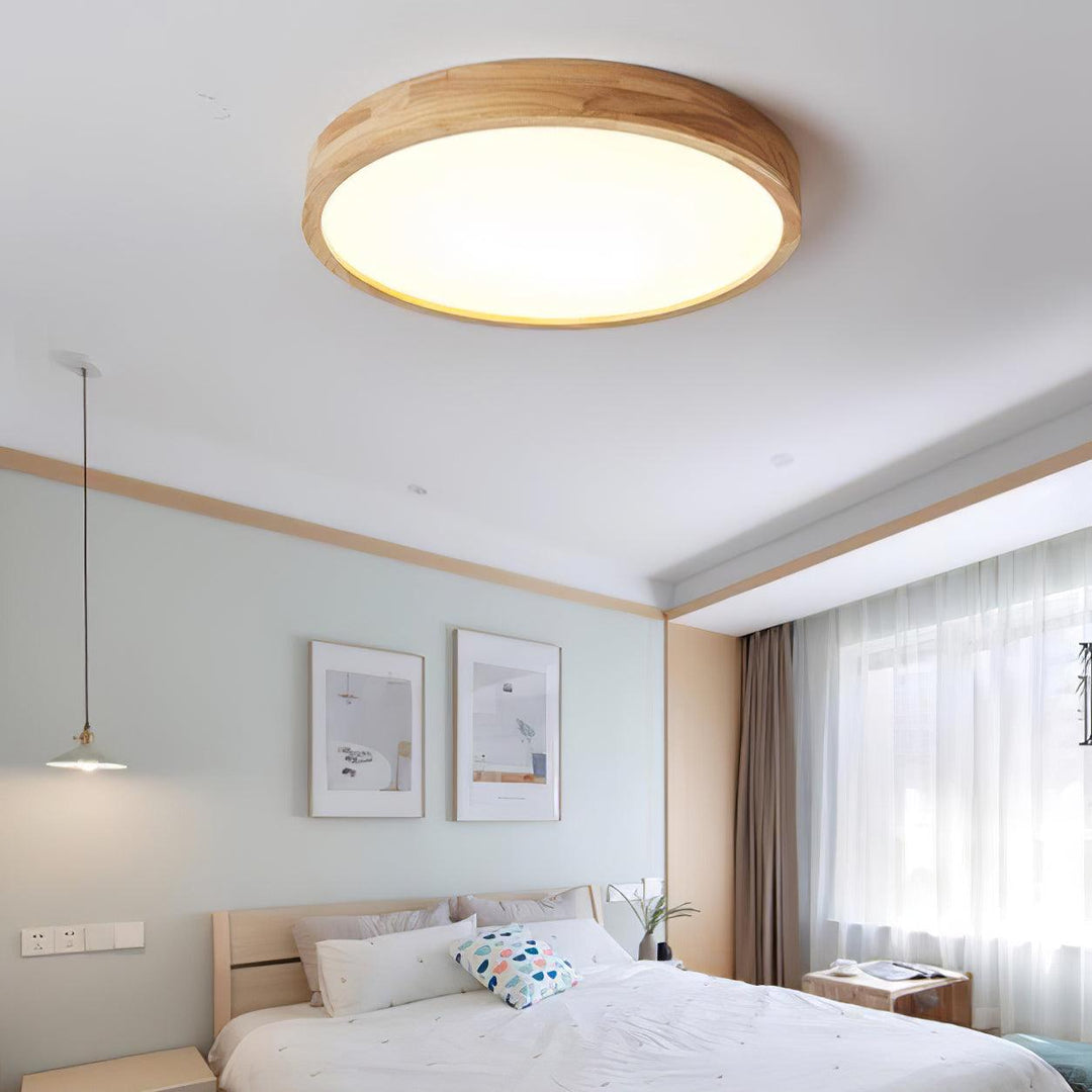 Wooden Flush Mount Ceiling Light | Stornfield