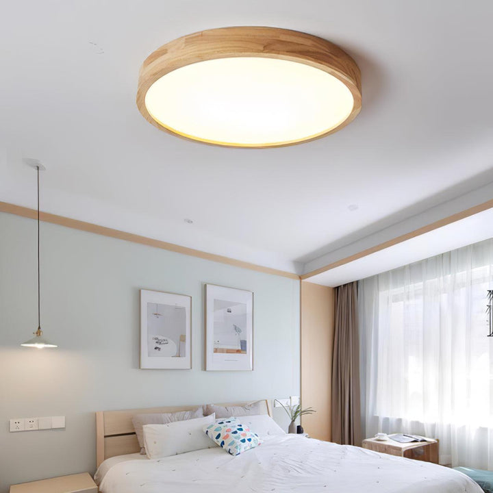 Wooden Flush Mount Ceiling Light | Stornfield