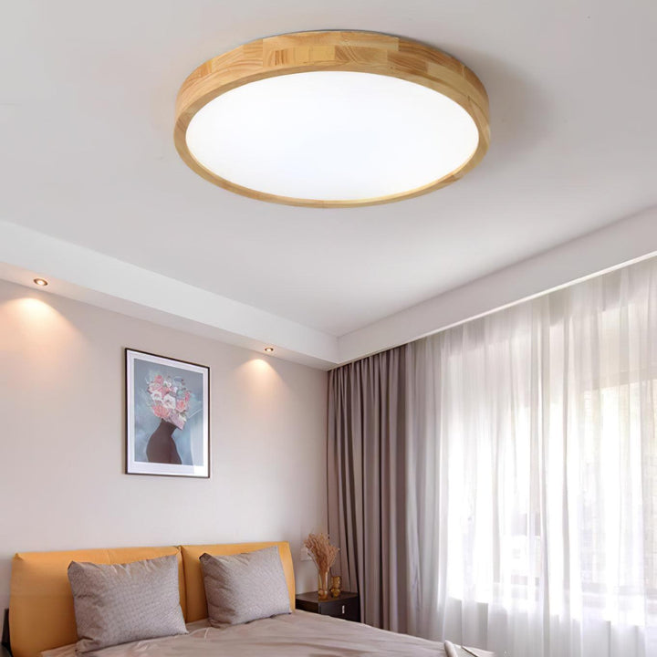 Wooden Flush Mount Ceiling Light | Stornfield