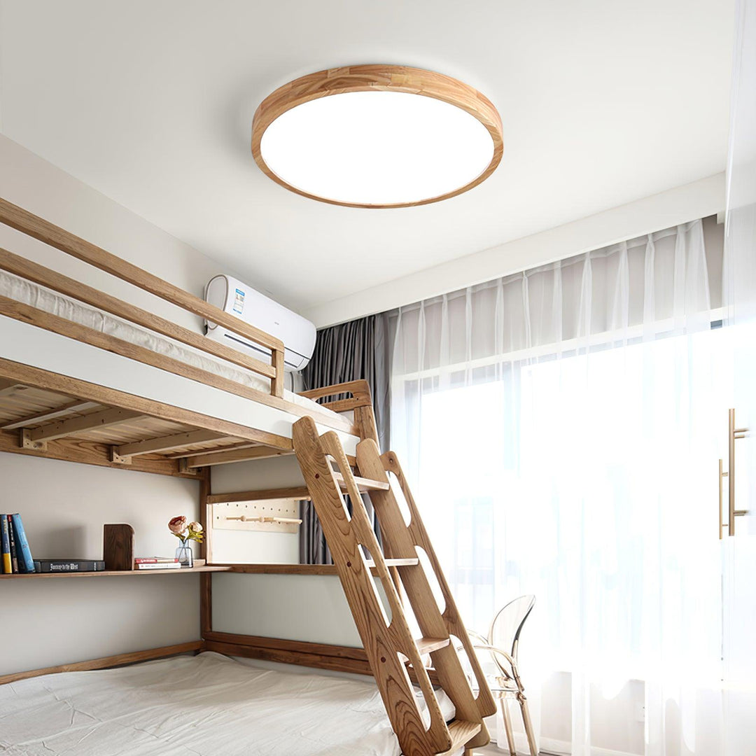 Wooden Flush Mount Ceiling Light | Stornfield