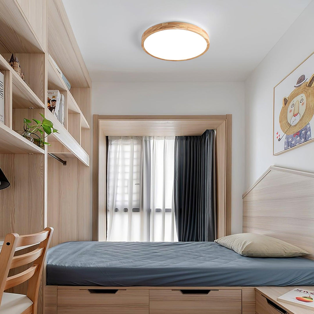 Wooden Flush Mount Ceiling Light | Stornfield