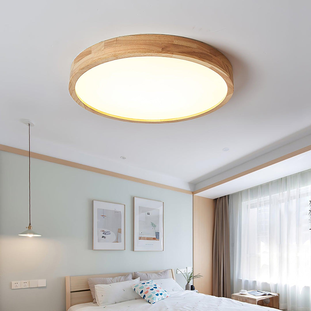 Wooden Flush Mount Ceiling Light | Stornfield