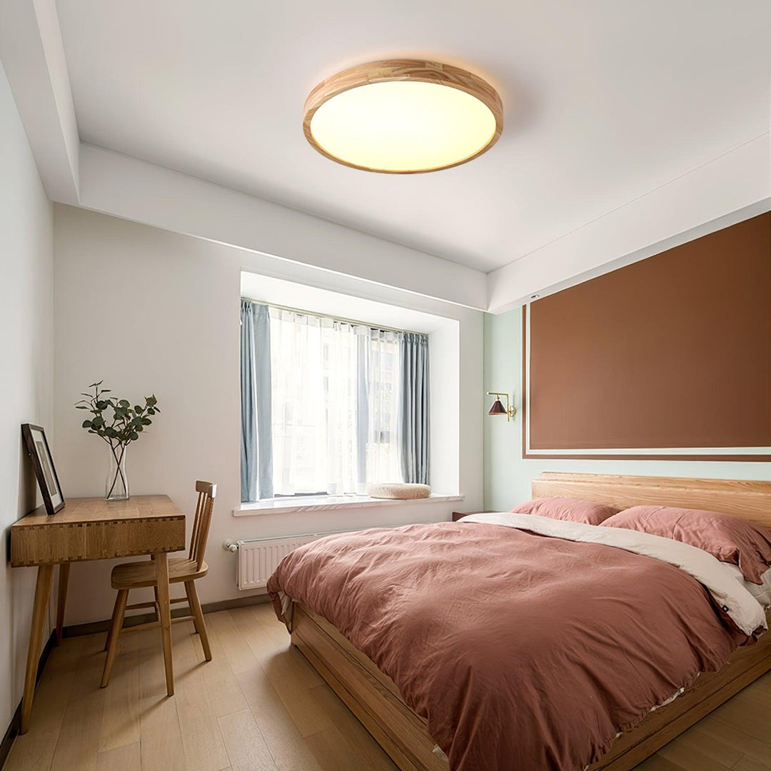 Wooden Flush Mount Ceiling Light | Stornfield