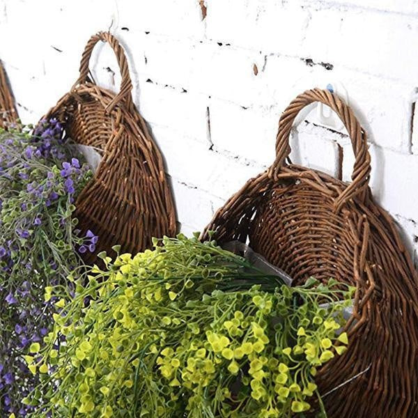 Woven Hanging Planter Wicker Basket | Stornfield