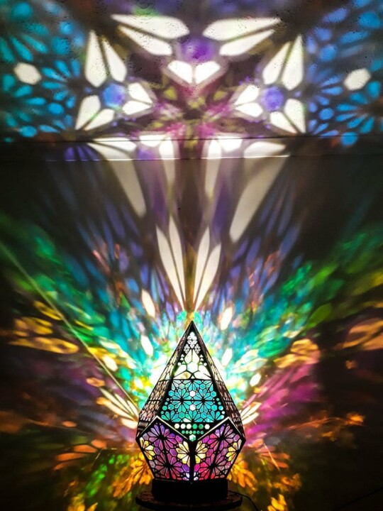 Stained Glass Style LED Table Lamp - LumiAura | Stornfield