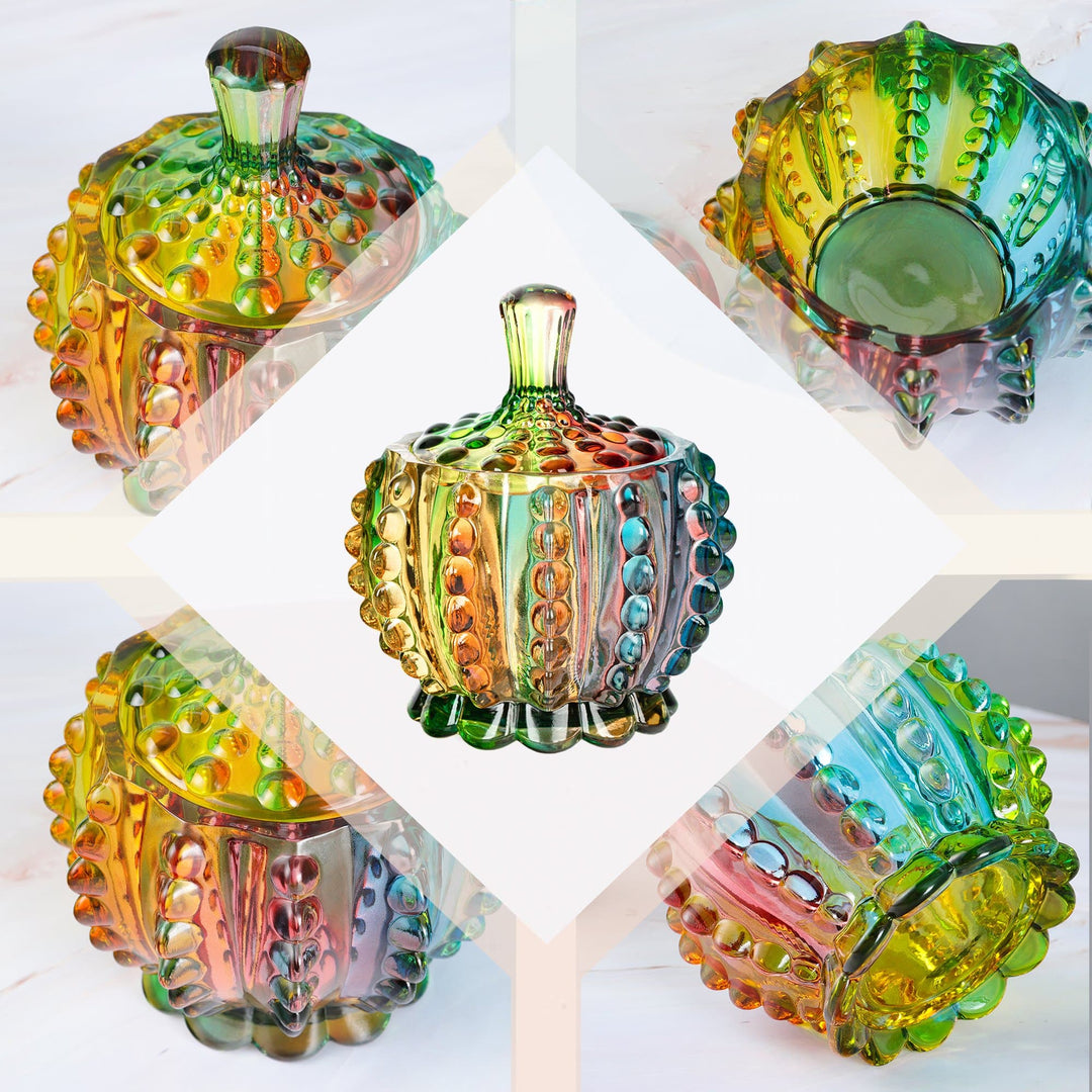 Stornfield | Iridescent sugar bowl with lid