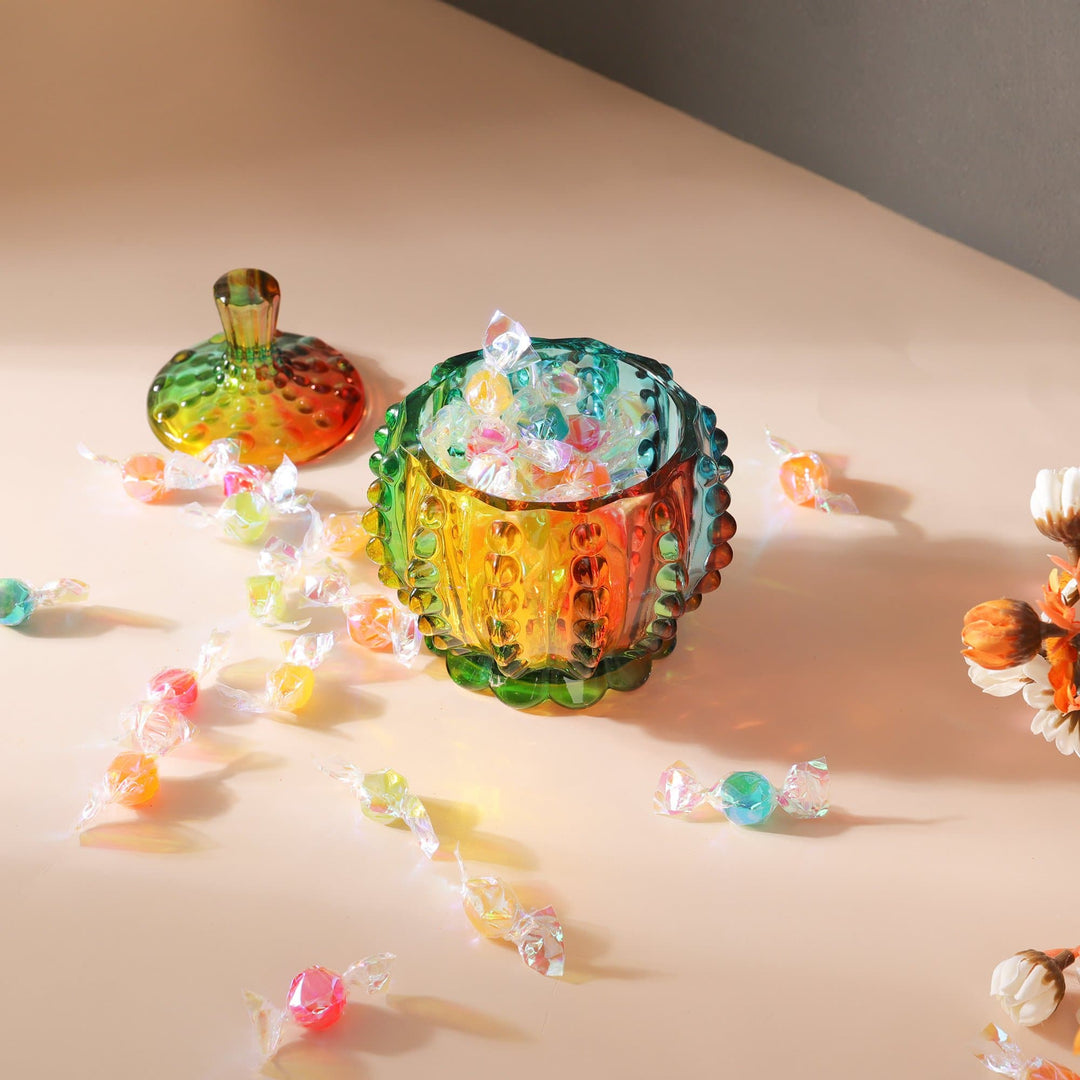 Stornfield | Iridescent sugar bowl with lid