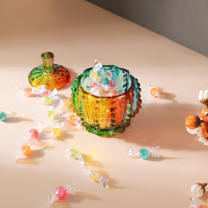 Stornfield | Iridescent sugar bowl with lid