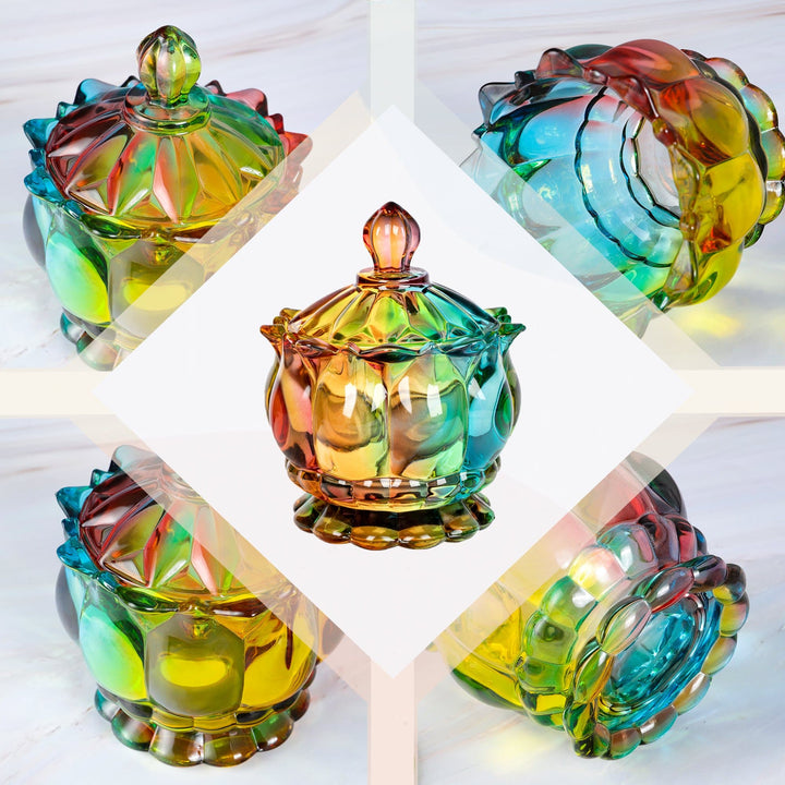Stornfield | Iridescent sugar bowl with lid