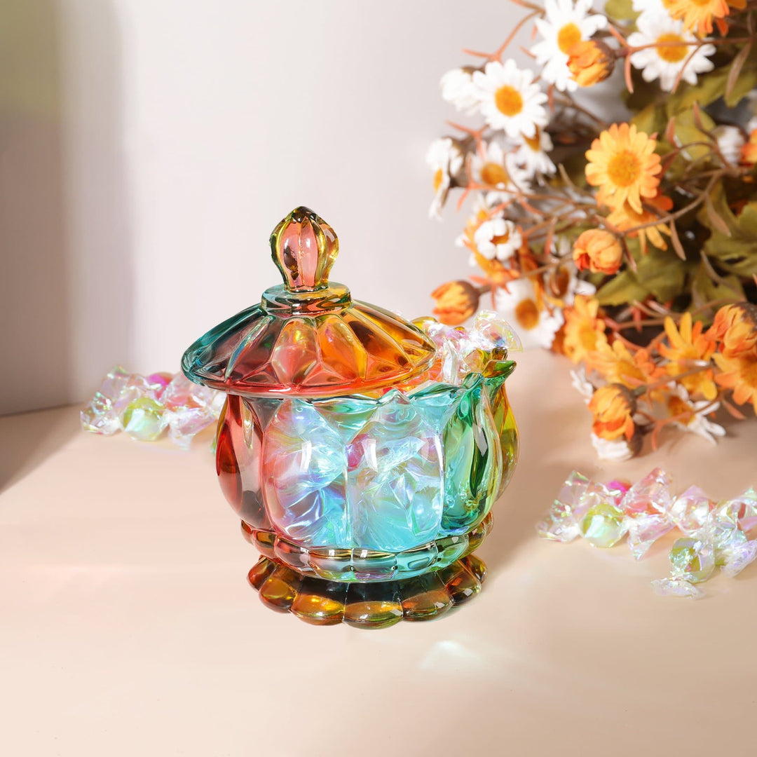 Stornfield | Iridescent sugar bowl with lid