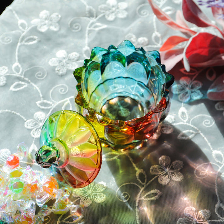 Stornfield | Iridescent sugar bowl with lid