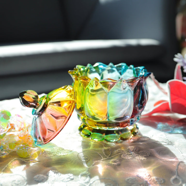 Stornfield | Iridescent sugar bowl with lid