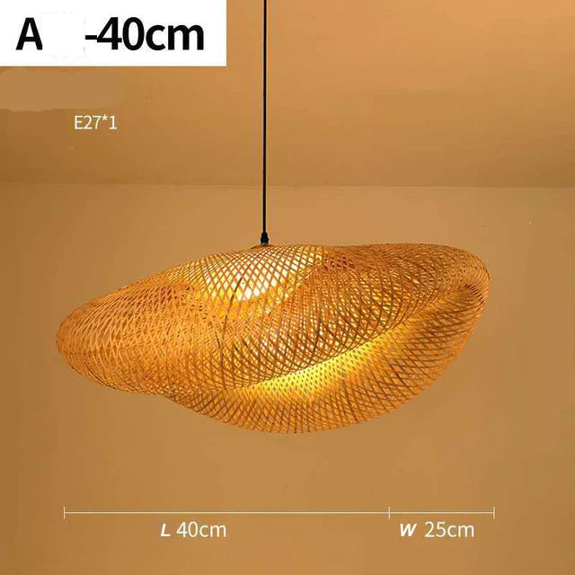 Handmade Rattan Pendant Light | Natural Lighting for Living Room & Dining Room | Cozy Bohemian Style | Stornfield