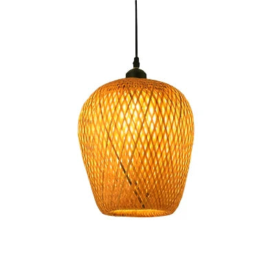 Rattan Chandelier | Handmade Boho Pendant Lamp for Dining Room & Living Room | Stornfield