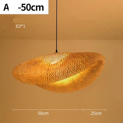 Handmade Rattan Pendant Light | Natural Lighting for Living Room & Dining Room | Cozy Bohemian Style | Stornfield