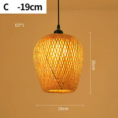 Handmade Rattan Pendant Light | Natural Lighting for Living Room & Dining Room | Cozy Bohemian Style | Stornfield