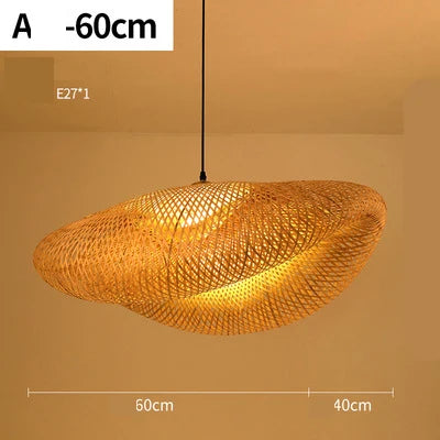 Handmade Rattan Pendant Light | Natural Lighting for Living Room & Dining Room | Cozy Bohemian Style | Stornfield