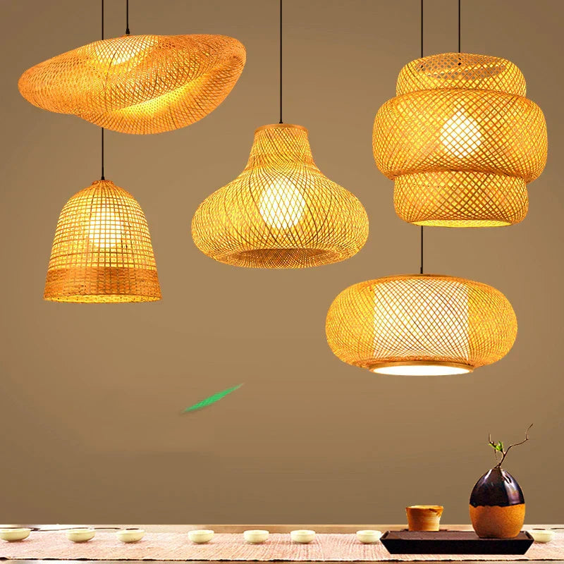 Handmade Rattan Pendant Light | Natural Lighting for Living Room & Dining Room | Cozy Bohemian Style | Stornfield