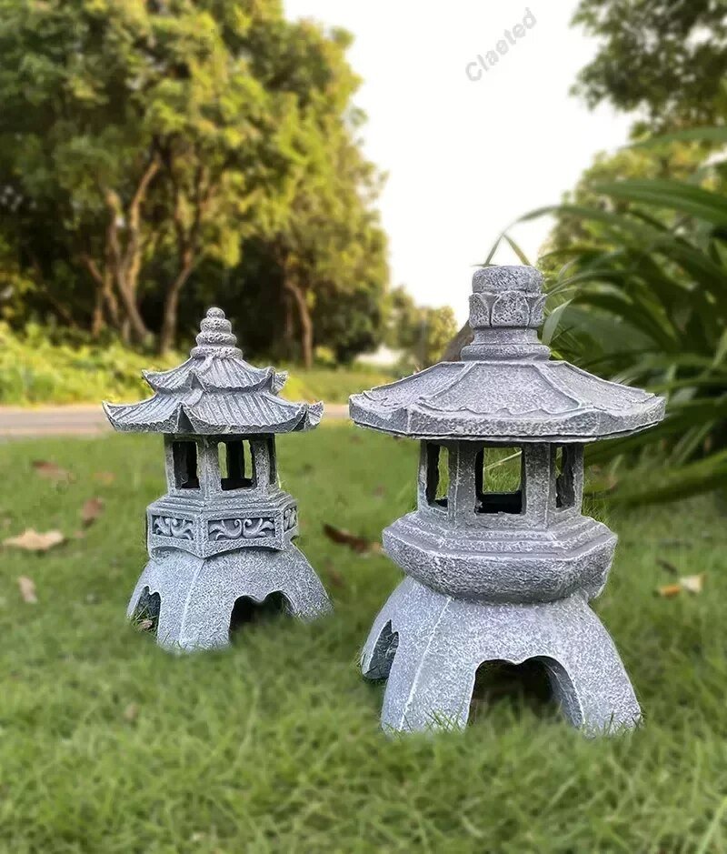 Stornfield | ZenGlow - Pagoda Solar Garden Statue Light for Outdoors