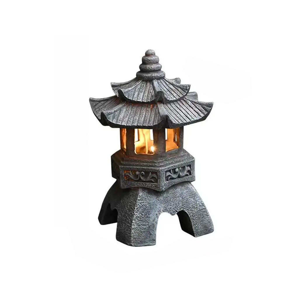 Stornfield | ZenGlow - Pagoda Solar Garden Statue Light for Outdoors