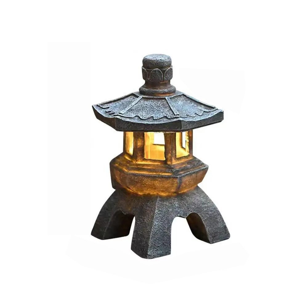 Stornfield | ZenGlow - Pagoda Solar Garden Statue Light for Outdoors