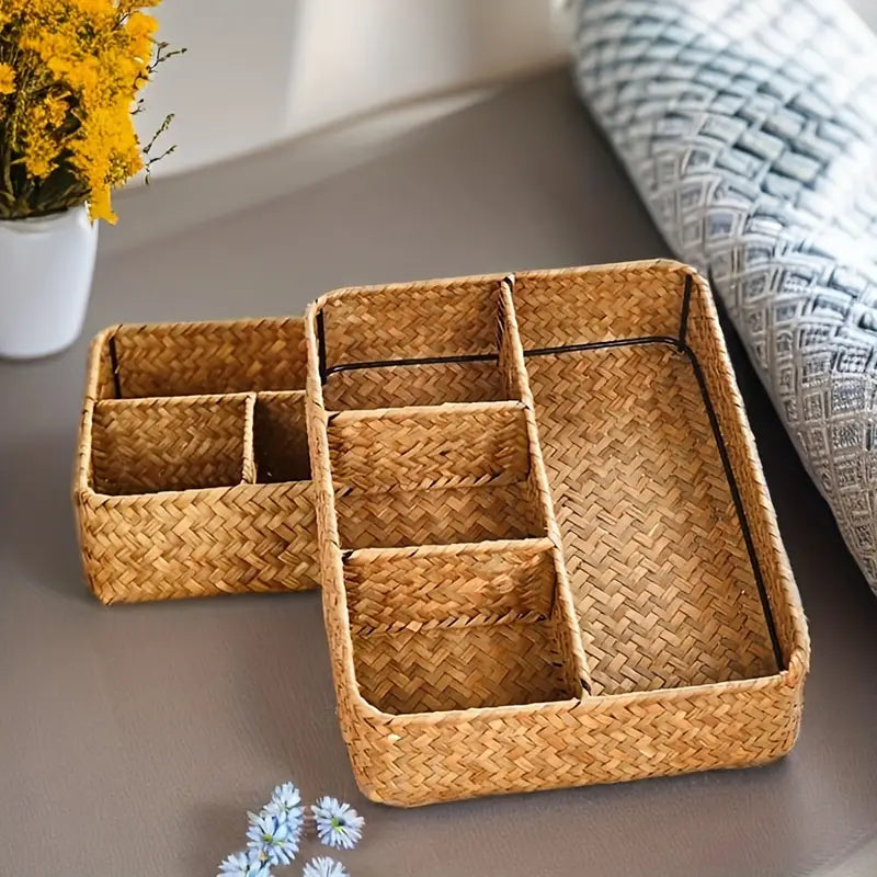 Emly Rattan Organizer Basket | Stornfield