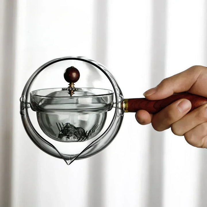 Rotary Glass Teapot with Infuser. | Stornfield