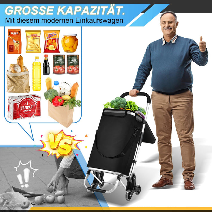 Shopping trolley shopping roller foldable 40L | Stornfield