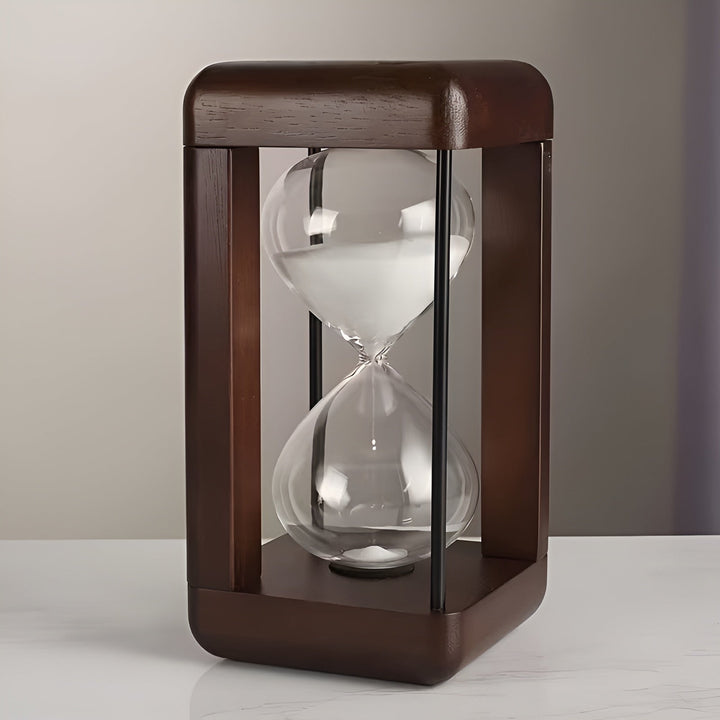 Hourglass with Solid Wood Frame – High Quality and Decorative | 30 Minutes for Office, Desk, and Home | Stornfield