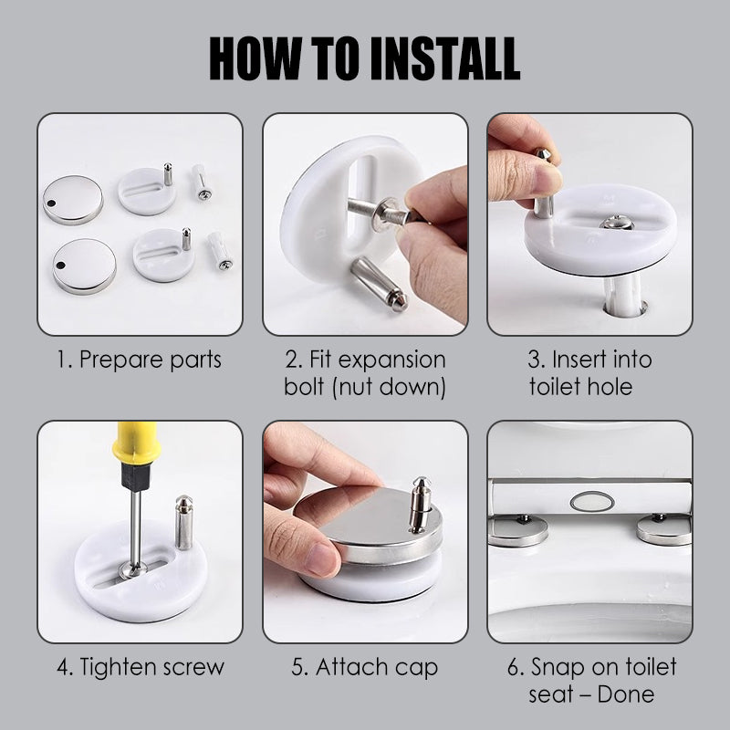 StabiFix™ — No more wobbling: Relax on your firm, secure toilet seat! | Stornfield