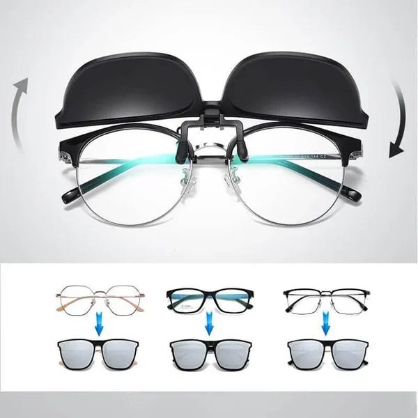 OogZeker ClipSunglasses – Lightweight Polarized UV400 Clip-on for Glasses Wearers | Stornfield