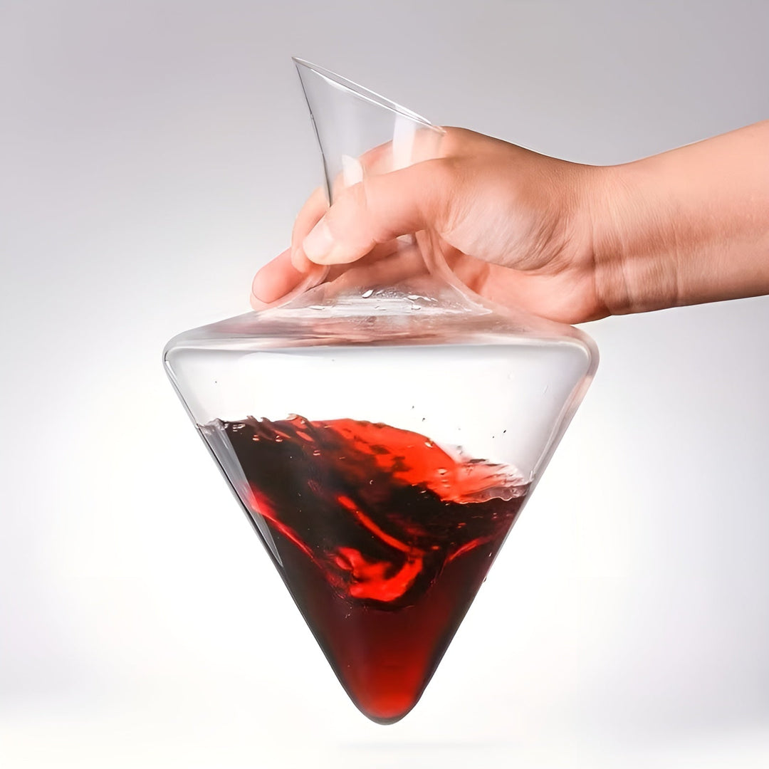 Wine Decanter with Quick Aeration – Elegant Waterfall Design made of Glass | For More Intense Aroma and Stylish Wine Enjoyment | Stornfield