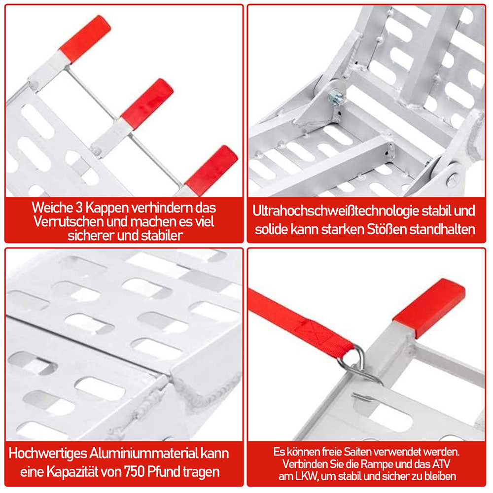 Folding Ramp 340kg Folding Aluminum Loading Ramp Motorcycle | Stornfield
