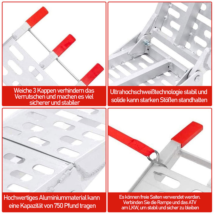 Folding Ramp 340kg Folding Aluminum Loading Ramp Motorcycle | Stornfield