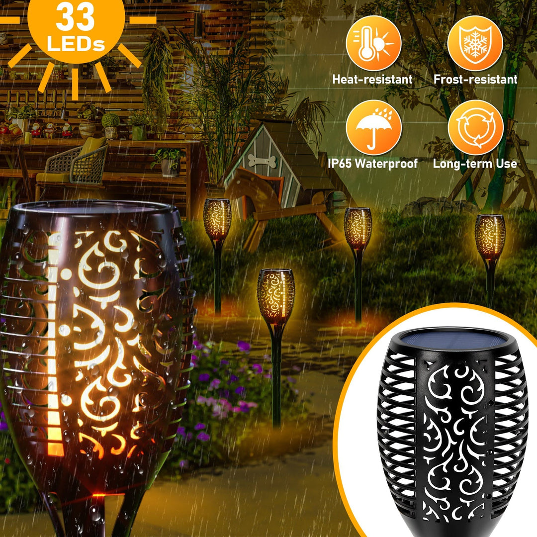 Solar lamps for outdoors 4 pieces 3 IN 1 solar torches | Stornfield