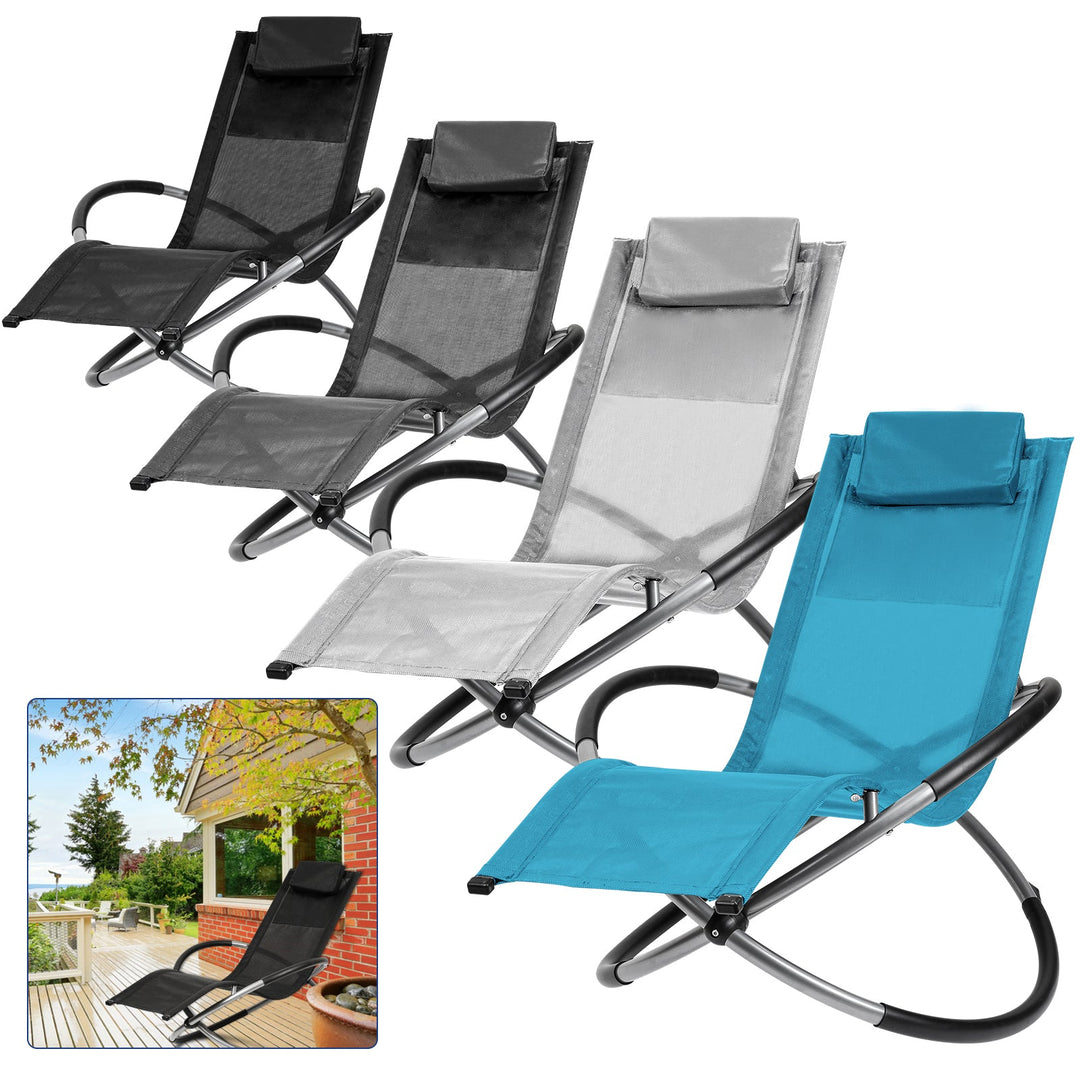 Relax lounger deck chair swinging lounger foldable | Stornfield