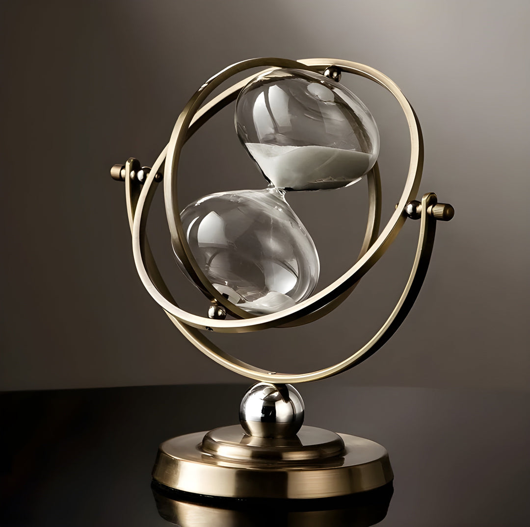 Stornfield | GracefulTime Clock – Luxury Hourglass with Elegant Gold Frame & Timeless Design